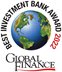 Global Finance’s Best Investment Bank Award